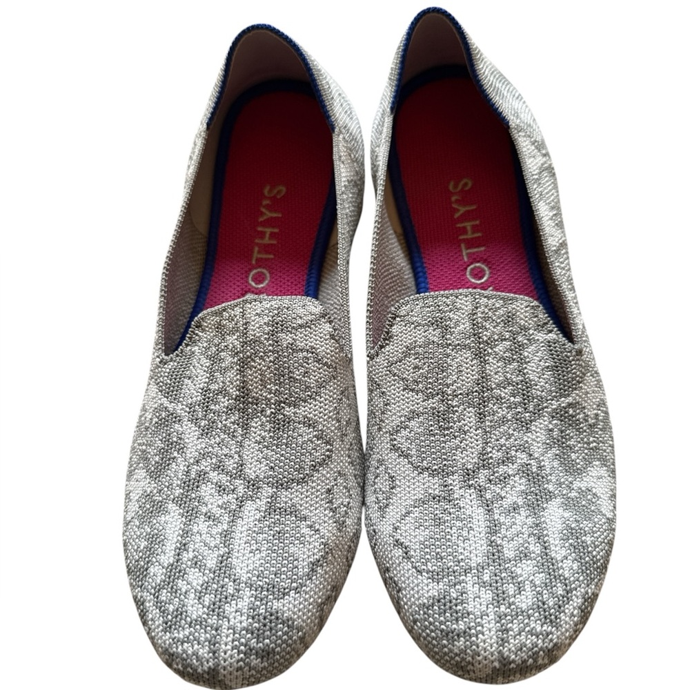 Rothy’s grey stone snake print loafer size 8.5
